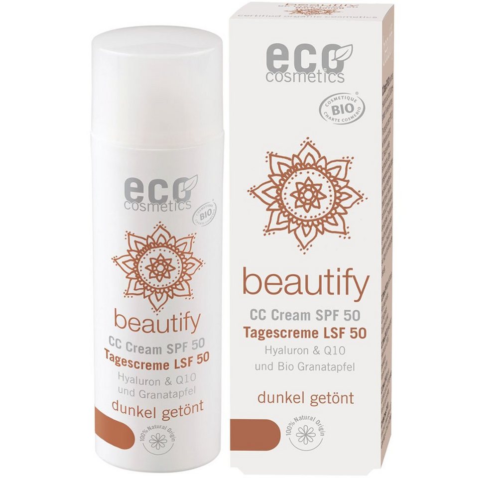 Eco Cosmetics Gesichtspflege CC Creme getönt LSF ECO dunkel, 50 ml von Eco Cosmetics