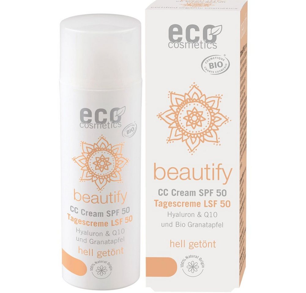 Eco Cosmetics Gesichtspflege CC Creme getönt LSF ECO hell, 50 ml von Eco Cosmetics