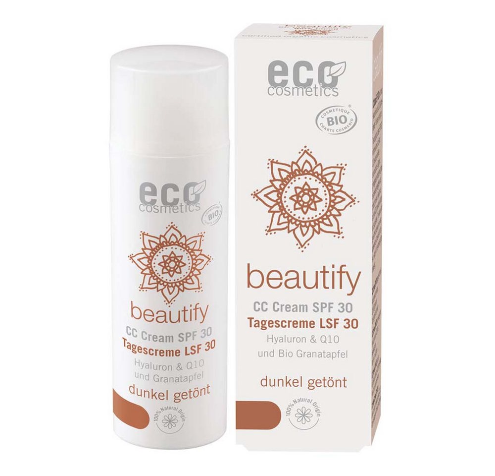 Eco Cosmetics Getönte Gesichtscreme OPC, Q10 & Hyaluron - LSF30 CC Creme dunkel 50ml Eco Cosmetics Getönte Gesichtscreme OPC, Q10 & Hyaluron - LSF30 CC Creme dunkel 50ml von Eco Cosmetics