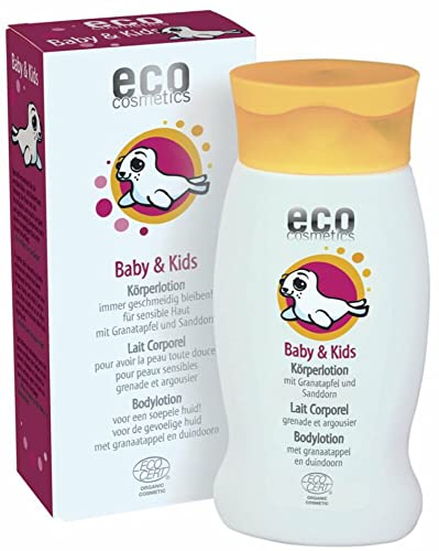 eco cosmetics Baby & Kids Körperlotion, Bio-Bodylotion, vegane Hautpflege, kontrollierte Naturkosmetik, 1 x 200 ml von Eco Cosmetics