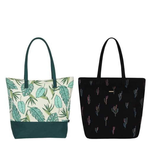 Eco Right Large Tote Bags for Women with Zipper Waterproof Eco Friendly Handbags for Ladies One Size von Eco Right