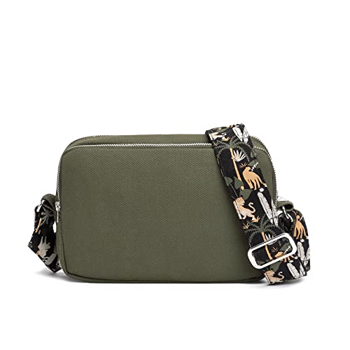 Eco Right Crossbody Bag Damen, Canvas Umhängetasche Damen mit Cotton Verstellbarem Riemen von Eco Right