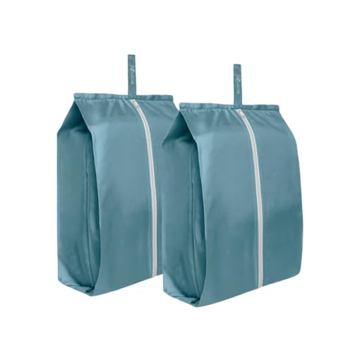 100% Recycled Travel Shoe Bag by Ecoright | Waterproof Shoe Organiser Pouch with Zipper for Men & Women | Made from 8 Plastic Bottles | Set of 2 100% Recycled Travel Shoe Bag by Ecoright | Waterproof Shoe Organiser Pouch with Zipper for Men & Women | Made from 8 Plastic Bottles | Set of 2 von Eco Right