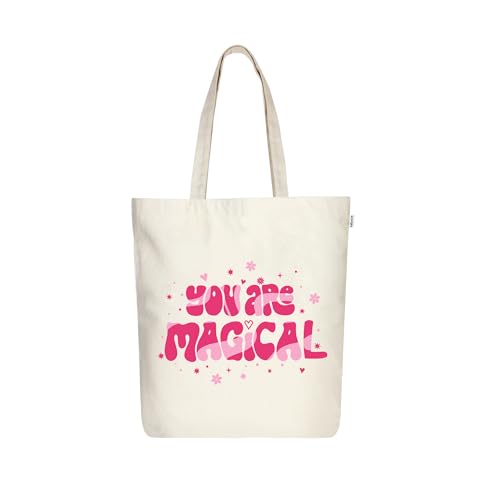 Ecoright Aesthetic Canvas Tote Bag für Frauen mit Reißverschluss, Strand, Lebensmittelgeschäft, Reisen, Schule, Arbeit, Gym, Geschenke für Mädchen Tote Bag von Eco Right