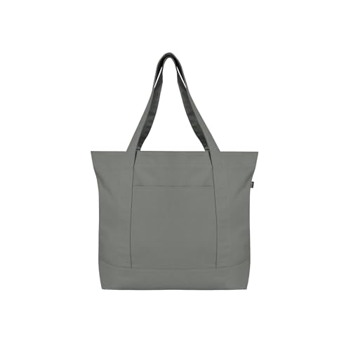 Ecoright Canvas Tote Bag for Women with Zip & Inner Pocket, 100% Organic Cotton Tote Bags for Men, Shopping, Beach von Eco Right