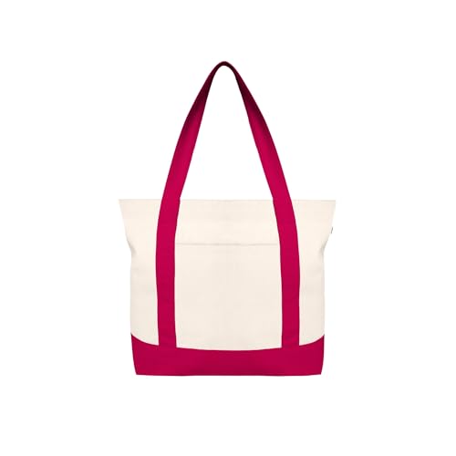 Ecoright Große Canvas Tote Bag Für Frauen Mit Reißverschluss & Innentasche, 100% Bio-baumwolle Reisenthel Shopper von Eco Right