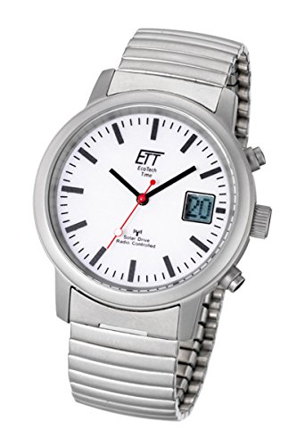 ETT Eco Tech Time Funk Solar Herren Uhr Chronograph mit Edelstahl Armband EGS-11187-11M von ETT Eco Tech Time