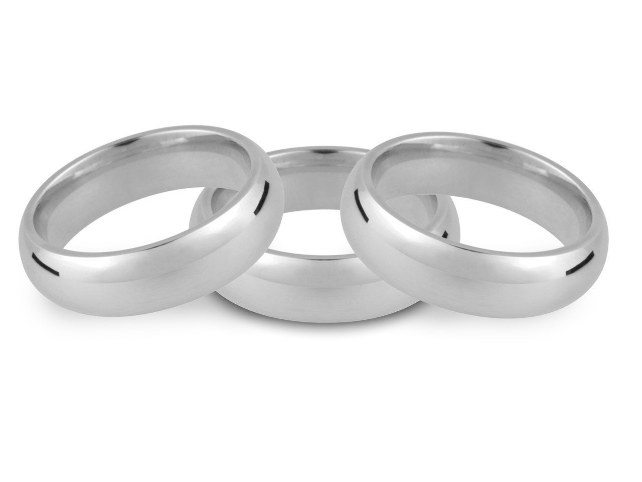 Silber 4mm Court Form Ehering Schwergewicht Silber 4mm Court Form Ehering Schwergewicht von Eco925