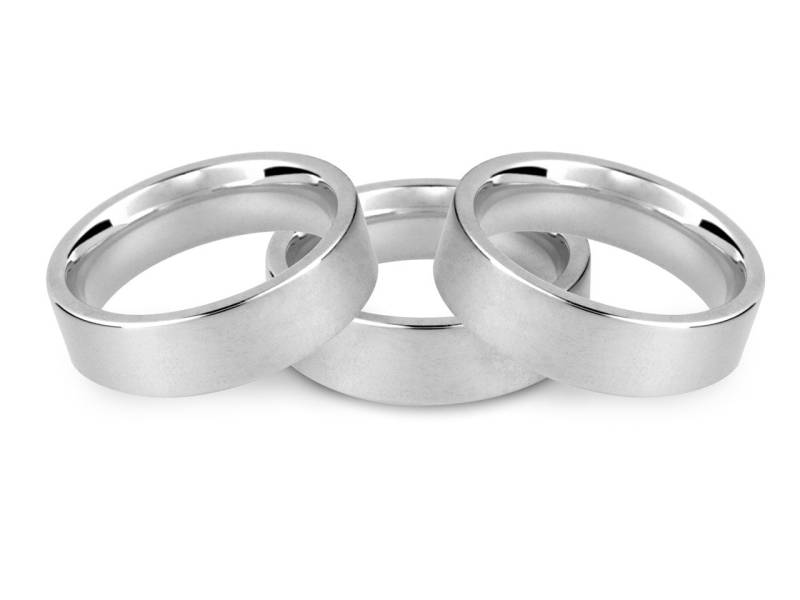 Silber 4mm Ehering Comfort Fit | Recycelter Ring Hochzeitsband Schlichter von Eco925