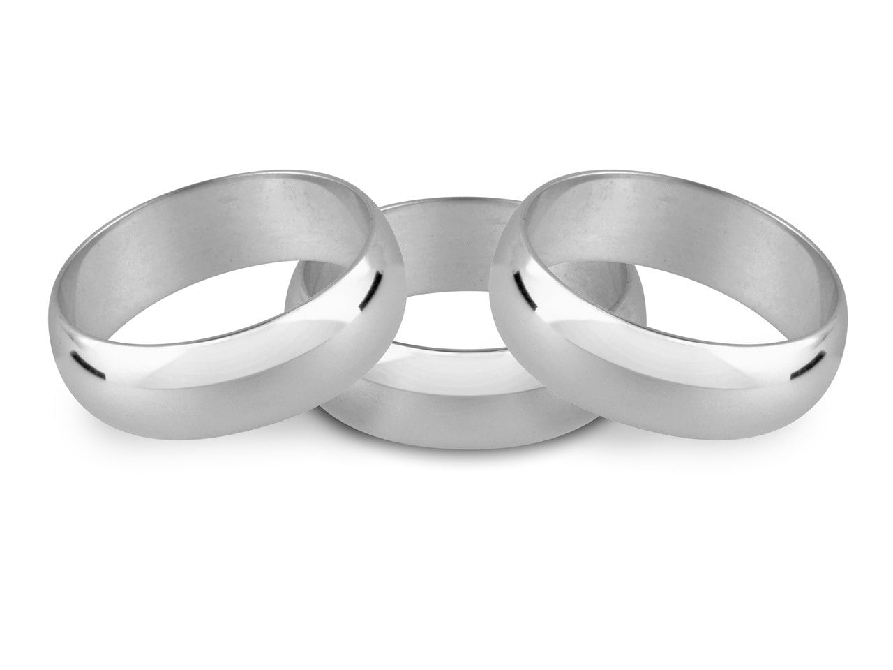 Silber Schwerer D-Form Ehering 5mm Silber Schwerer D-Form Ehering 5mm von Eco925
