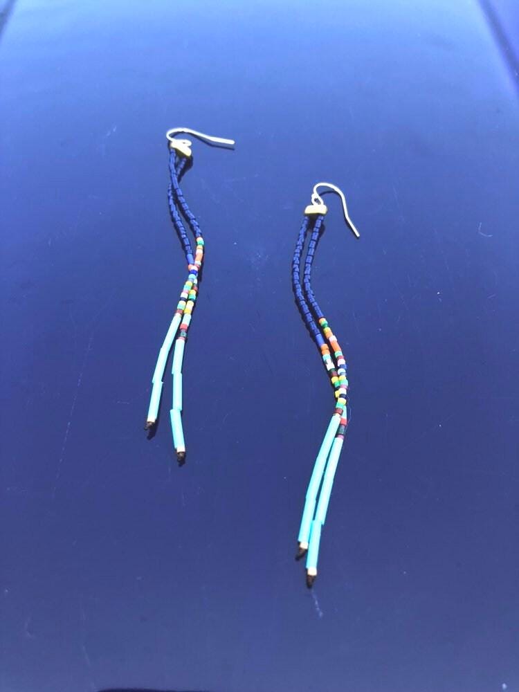 Handgemachte Rocailles Perlen Ohrringe Lucky Lou, Gold Oder Sterling Silber Handgemachte Rocailles Perlen Ohrringe Lucky Lou, Gold Oder Sterling Silber von EcoCatJewelry
