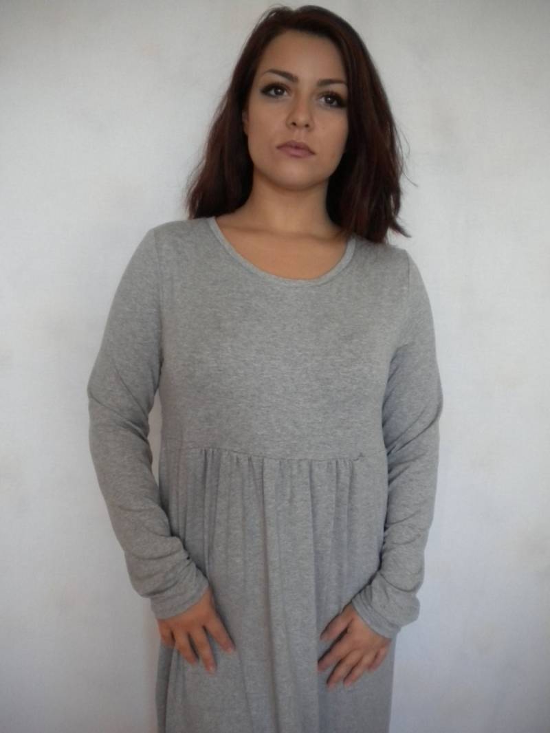 Maxikleid Kaftan, Langarm Empire-Taille Umstandskleid Maxi Drapieren, Größe M - L von EcoFriendlyForU