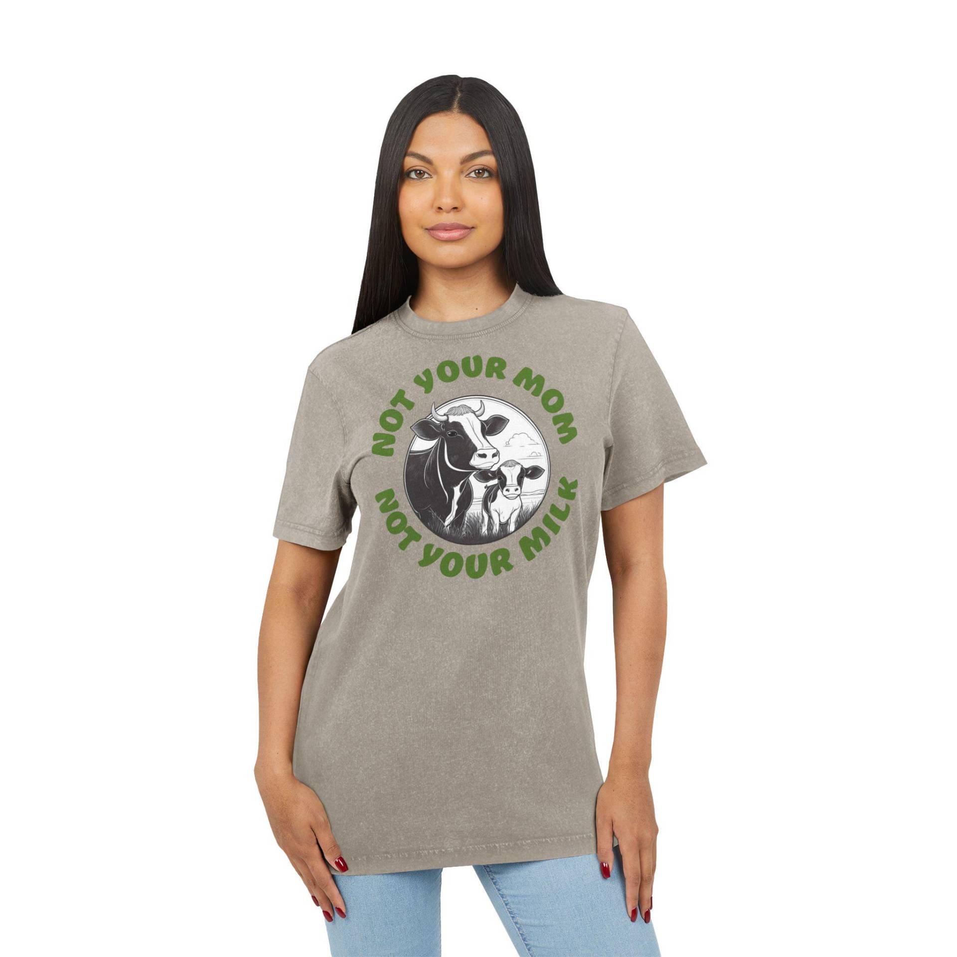 Acid Wash Vegan Grafik T-Shirt Tierrechte Statement Shirt von EcoKarmaStyles