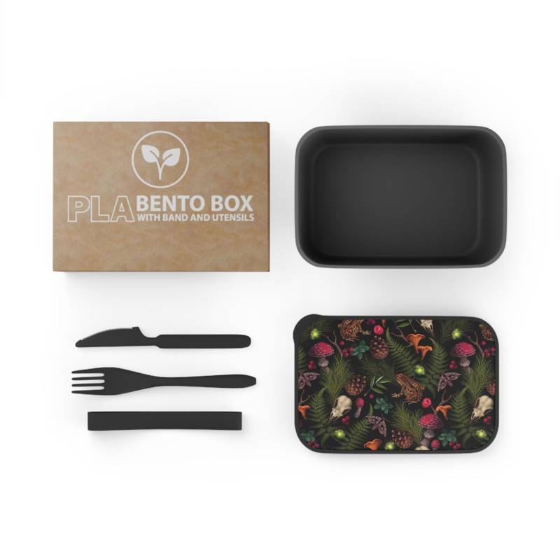 Bento Box Box Mit Pilzmotiv Dark Academia Bioplastik Lunch von EcoKarmaStyles
