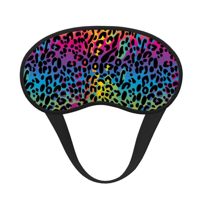 Rainbow Leopard Satin Schlafmaske Lichtblockender Komfort Rainbow Leopard Satin Schlafmaske Lichtblockender Komfort von EcoKarmaStyles