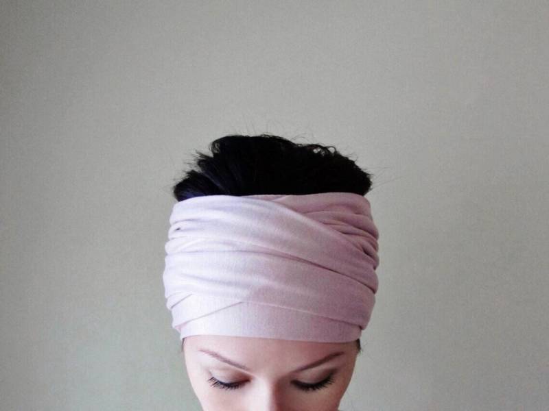 Ballet Slipper Pink Stretch Kopftuch - Extra Breiter Yoga Stirnband Schal von EcoShag