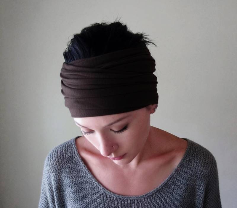 Espresso Brown Stoff Stirnband Schal - Extra Breite Stretch Haar Wrap Espresso Brown Stoff Stirnband Schal - Extra Breite Stretch Haar Wrap von EcoShag