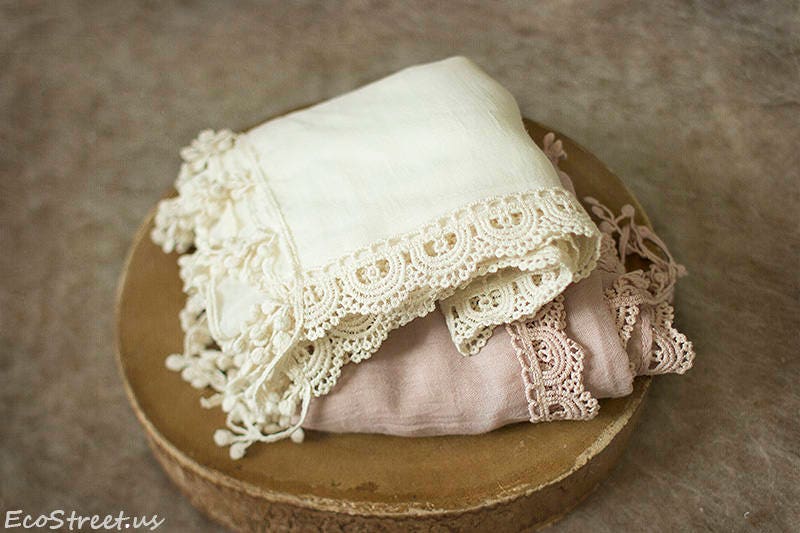 Baby Lace Wraps, Wraps Für Neugeborene, Viele Farben, Girl Photo Prop, Neugeborene Requisiten, Rts, Creme, Mauve Pink Wrap, Vintage, Franse Baby Lace Wraps, Wraps Für Neugeborene, Viele Farben, Girl Photo Prop, Neugeborene Requisiten, Rts, Creme, Mauve Pink Wrap, Vintage, Franse von EcoStreet