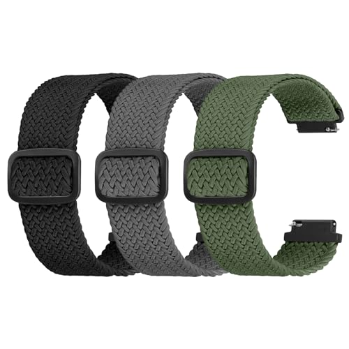 Ecogbd 16mm 18mm 20mm 22mm Elastisches Nylon Ersatzarmband, Schnellverschluss Armband, Weiches verstellbare atmungsaktive Sportbänder Uhrenarmbänder für Damen Herren von Ecogbd