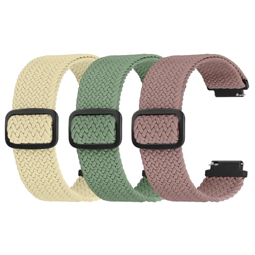 Ecogbd 16mm 18mm 20mm 22mm Elastisches Nylon Ersatzarmband, Schnellverschluss Armband, Weiches verstellbare atmungsaktive Sportbänder Uhrenarmbänder für Damen Herren von Ecogbd