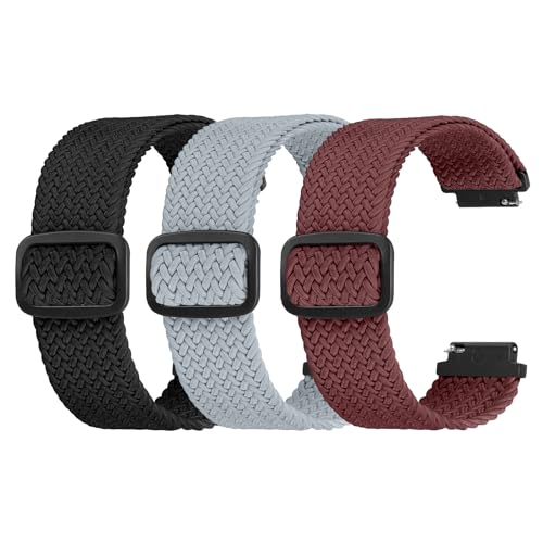 Ecogbd 16mm 18mm 20mm 22mm Elastisches Nylon Ersatzarmband, Schnellverschluss Armband, Weiches verstellbare atmungsaktive Sportbänder Uhrenarmbänder für Damen Herren von Ecogbd