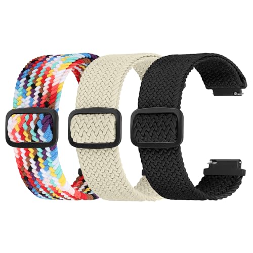 Ecogbd 16mm 18mm 20mm 22mm Elastisches Nylon Ersatzarmband, Schnellverschluss Armband, Weiches verstellbare atmungsaktive Sportbänder Uhrenarmbänder für Damen Herren von Ecogbd