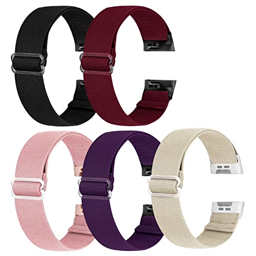 Ecogbd Elastic Ersatzarmband Kompatibel mit Fitbit Charge 3 Armband/Fitbit Charge 4 Armband, Weiches Gewebe Nylon Sportuhrarmband Armbänder für Frauen Männer (COL-B) von Ecogbd