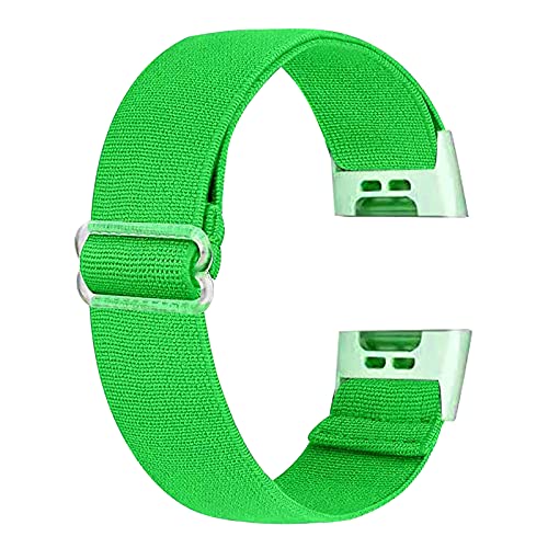 Ecogbd Elastic Ersatzarmband Kompatibel mit Fitbit Charge 3 Armband/Fitbit Charge 4 Armband, Weiches Gewebe Nylon Sportuhrarmband Armbänder für Frauen Männer (Grün) von Ecogbd