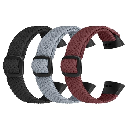 Ecogbd Elastic Nylon Ersatzarmband Kompatibel mit Fitbit Charge 4/Charge 3/Charge 4 SE/Charge 3 SE, Weiches verstellbares atmungsaktives Sport Armband für Damen Herren von Ecogbd