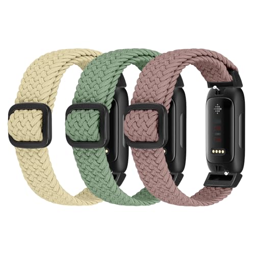 Ecogbd Elastisches Nylon Armband Kompatibel mit Fitbit Inspire 3/Inspire 2/Inspire/Inspire HR/Ace 3/Ace 2, Weiche Verstellbares Sport Ersatzarmband für Damen Herren von Ecogbd