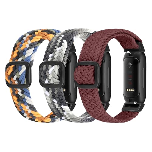 Ecogbd Elastisches Nylon Armband Kompatibel mit Fitbit Inspire 3/Inspire 2/Inspire/Inspire HR/Ace 3/Ace 2, Weiche Verstellbares Sport Ersatzarmband für Damen Herren von Ecogbd