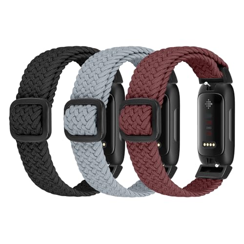 Ecogbd Elastisches Nylon Armband Kompatibel mit Fitbit Inspire 3/Inspire 2/Inspire/Inspire HR/Ace 3/Ace 2, Weiche Verstellbares Sport Ersatzarmband für Damen Herren von Ecogbd