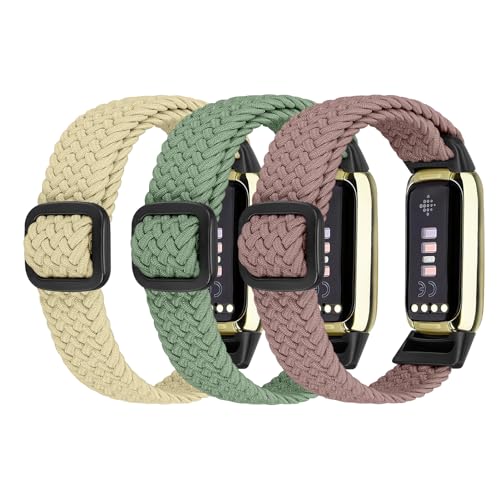 Ecogbd Elastisches Nylon Ersatzarmband Kompatibel mit Fitbit Luxe Armband, Weiches Verstellbare Atmungsaktive SportArmband für Damen Herren von Ecogbd