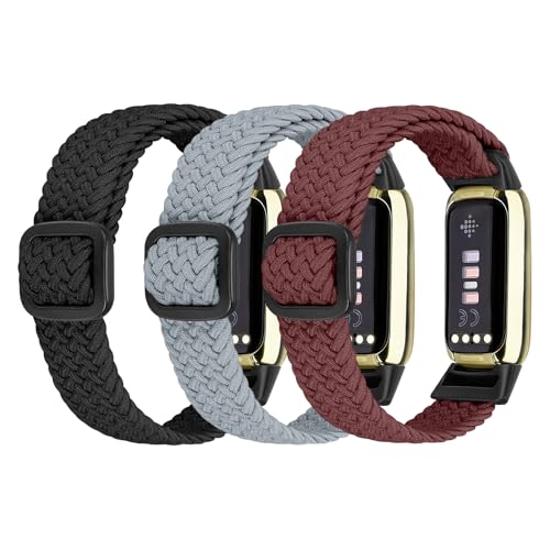 Ecogbd Elastisches Nylon Ersatzarmband Kompatibel mit Fitbit Luxe Armband, Weiches Verstellbare Atmungsaktive SportArmband für Damen Herren von Ecogbd