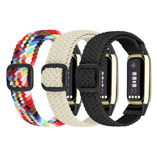 Ecogbd Elastisches Nylon Ersatzarmband Kompatibel mit Fitbit Luxe Armband, Weiches Verstellbare Atmungsaktive SportArmband für Damen Herren von Ecogbd