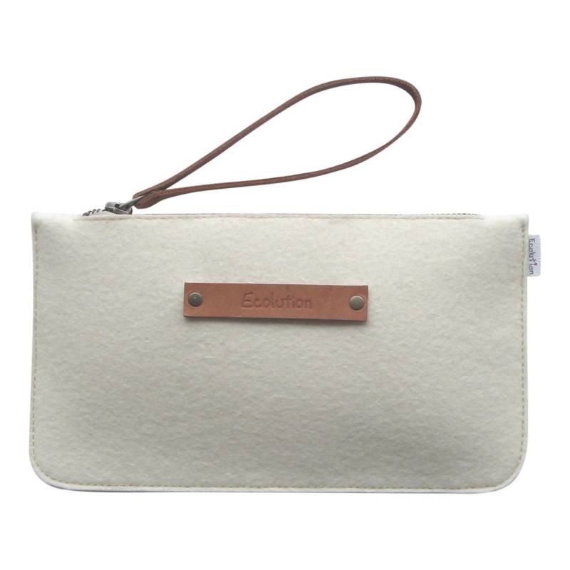 Handgefertigte Wollfilz-Clutch Iphone Hülle Mit Lederband -Weihnachtsgeschenk von Ecolution