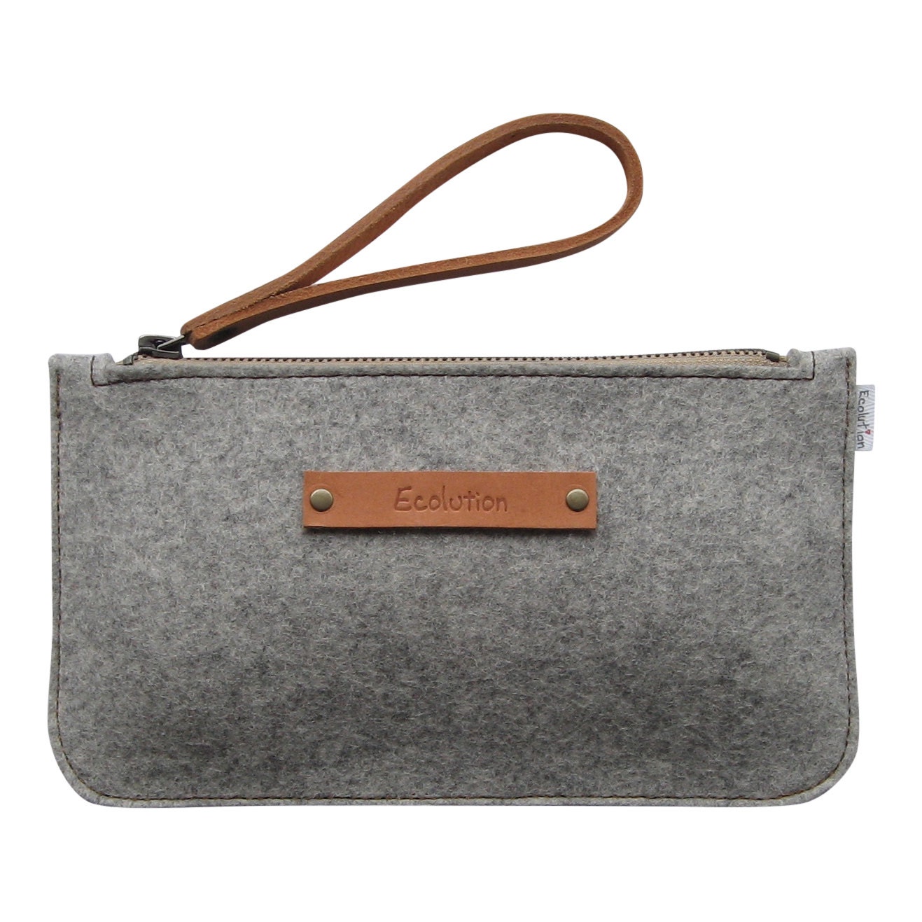 Wollfilz Clutch Handgefertigte Iphone Hülle Mit Lederband -Weihnachtsgeschenk von Ecolution