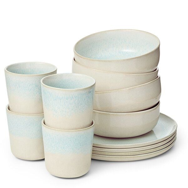 Econovo Geschirrset Keramik Handgemacht 12-tlg. von Econovo