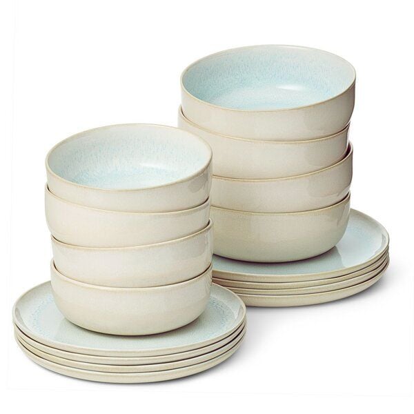 Econovo Geschirrset Keramik Handgemacht 16-tlg. von Econovo
