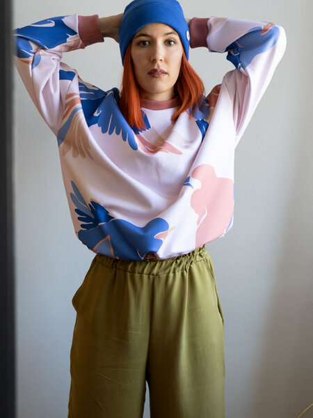 Ecostories Oversize Sweatshirt Birds Flying High von Ecostories