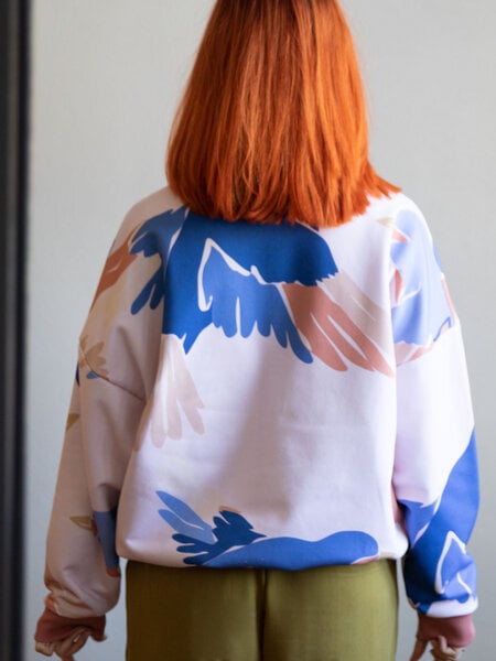 Ecostories Oversize Sweatshirt Birds Flying High von Ecostories