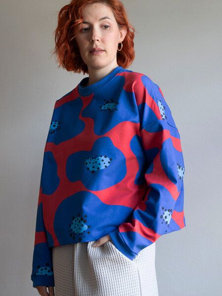Ecostories Oversized Sweatshirt Mohnfeld von Ecostories