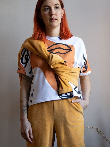 Ecostories kuschelige Bio-Nicki-Culotte goldgelb von Ecostories