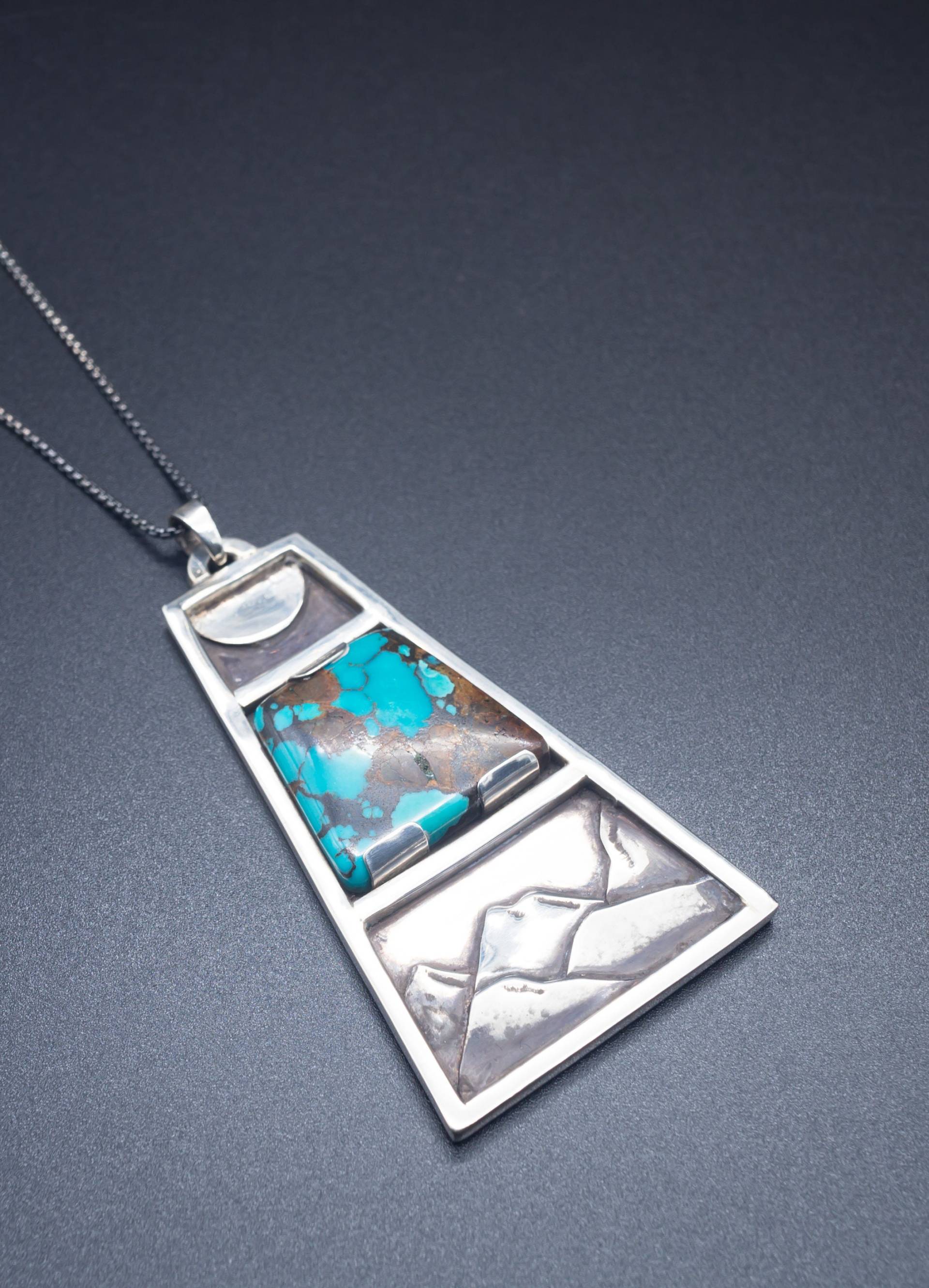 Himmel Anhänger | Silber Berganhänger Türkis Berg Halskette Boho Schmuck Oxidiertes .999~.925 Himmel Anhänger | Silber Berganhänger Türkis Berg Halskette Boho Schmuck Oxidiertes .999~.925 von EcotoneJewelers