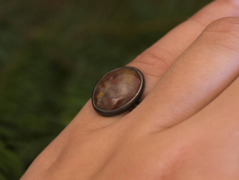Roter Moosachat Ring | Ringe Für Jeden Tag Oxidiertes .999~.925 Silber Roter Moosachat Ring | Ringe Für Jeden Tag Oxidiertes .999~.925 Silber von EcotoneJewelers