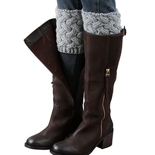 Ecroon Damen Beinwärmer Stulpen WinterSocken Kurze Stricken Stulpen Gestrickte Leg Warmers Stiefel Boot Abdeckung von Ecroon