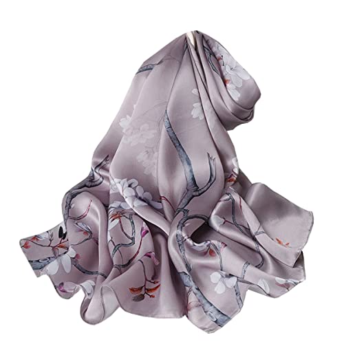 Ecroon Damen Seide Schal Weichen Langen Hals Schals Halstuch Schal Frauen Seidenschal Seidentuch Scarf Damenmode Accessoires, Einheitsgröße von Ecroon