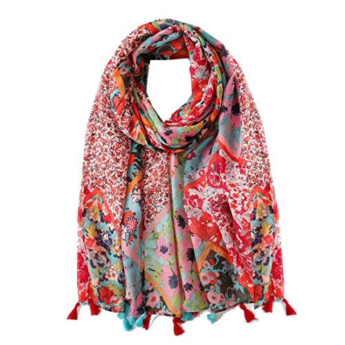 Ecroon Damen Stolen Schal Kopftücher Halstuch Festlich Stola Sommer Schal Sonnenschutz Scarf für Sandstrand (One size, L) von Ecroon