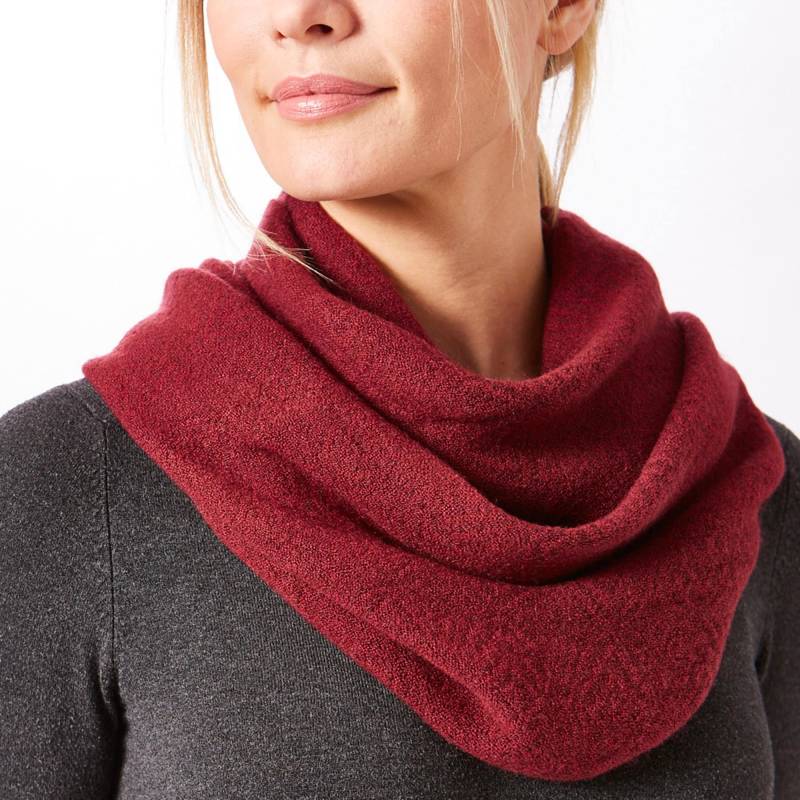 Weinroter Unendlichkeitsschal Loop Schal Gewebter Fleece Kreis Weicher Handgewebter Geschenk Für Mama Muttertag Kaschmir Infinity Strickschal von EcuadaneBlankets