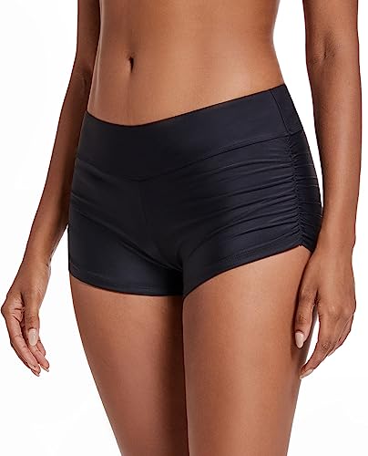 Ecute Damen Badeshorts Schwarz Bademode Bikinihose Schwimmshorts Badepants M von Ecute